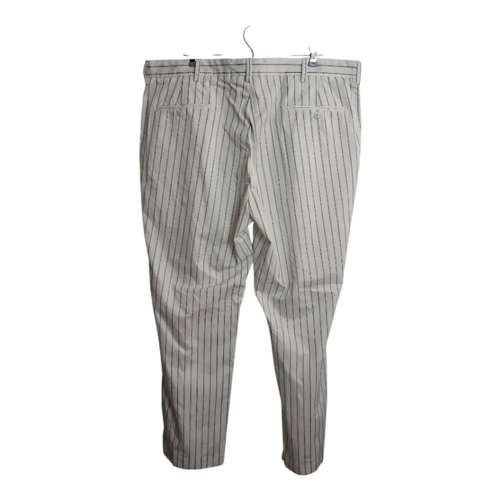 Polo Ralph Lauren Men's White and Blue Striped Dress Pants Size 40/30